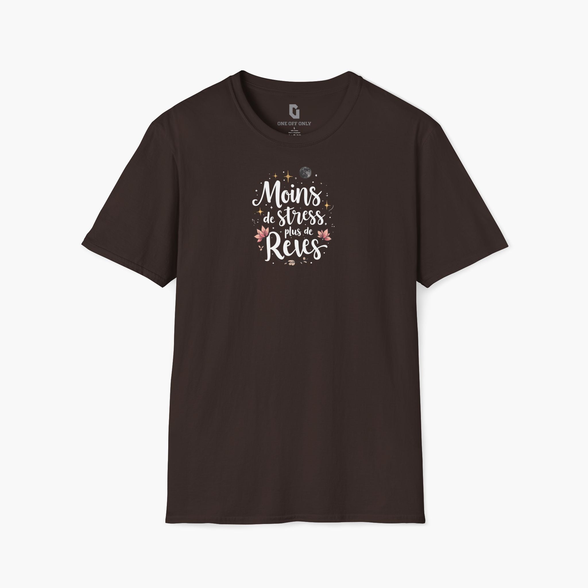 High-quality unisex tee featuring soft, pre-shrunk cotton and a minimalist print