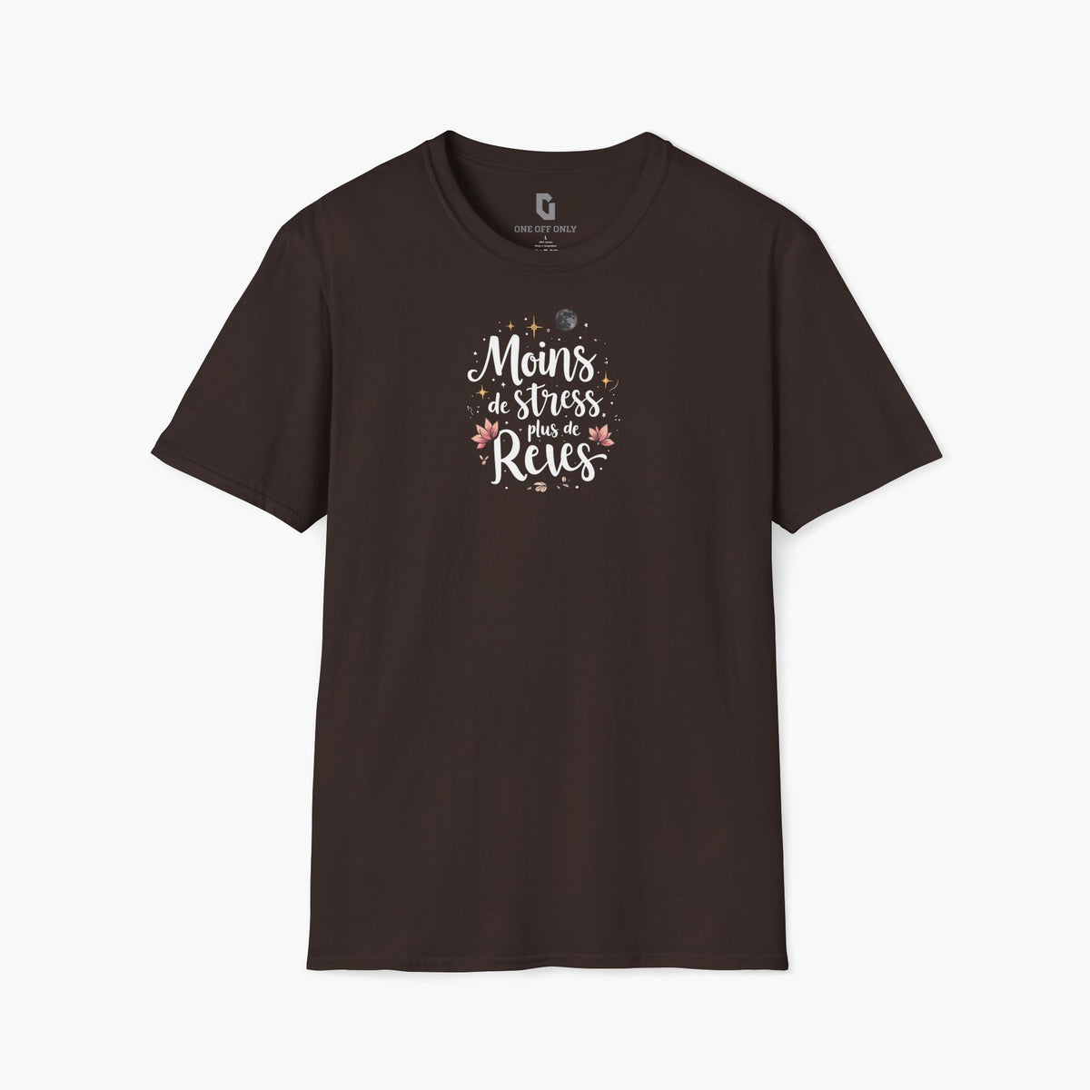 High-quality unisex tee featuring soft, pre-shrunk cotton and a minimalist print