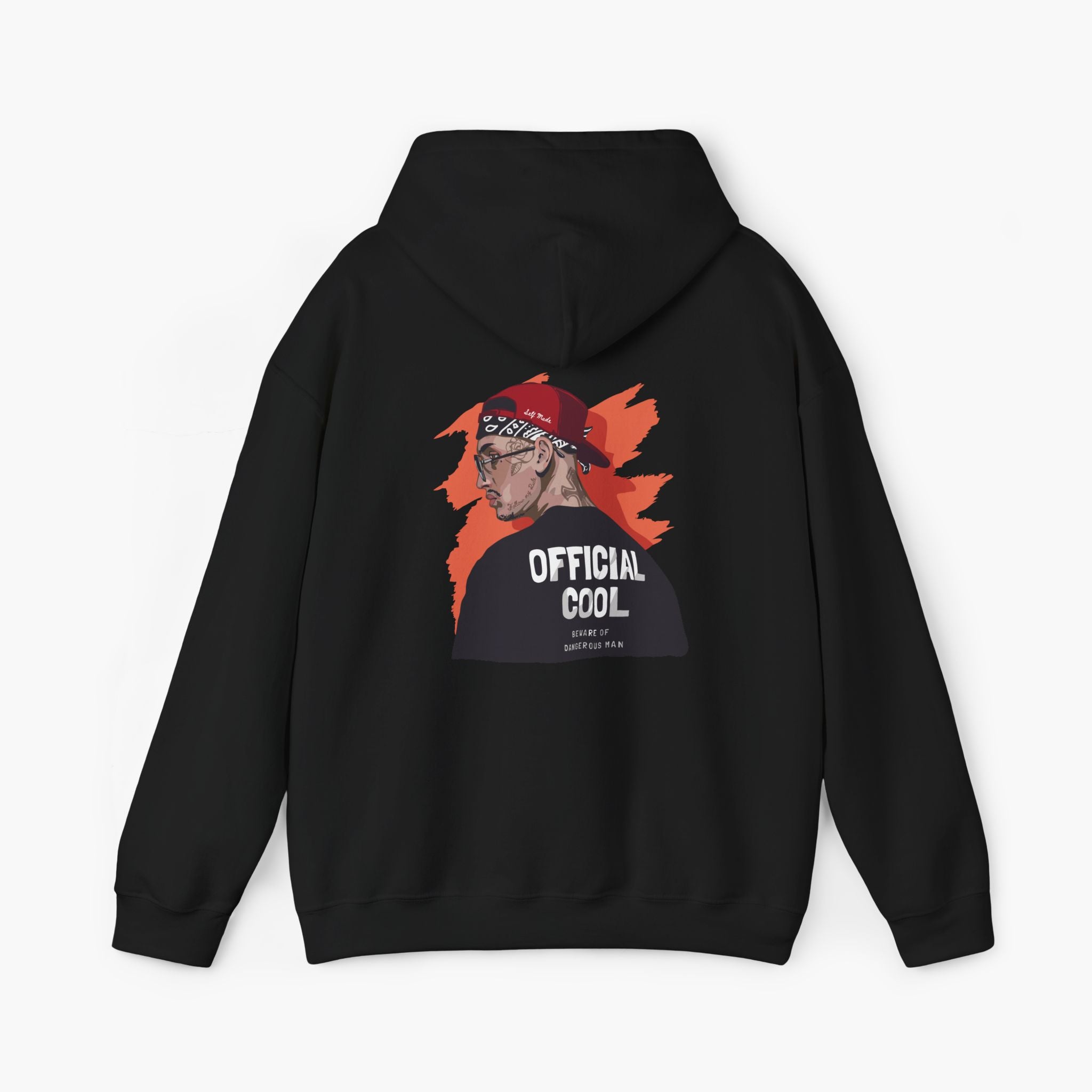 Unisex pullover hoodie made from soft, heavyweight cotton blend with a relaxed fit and clean graphic design