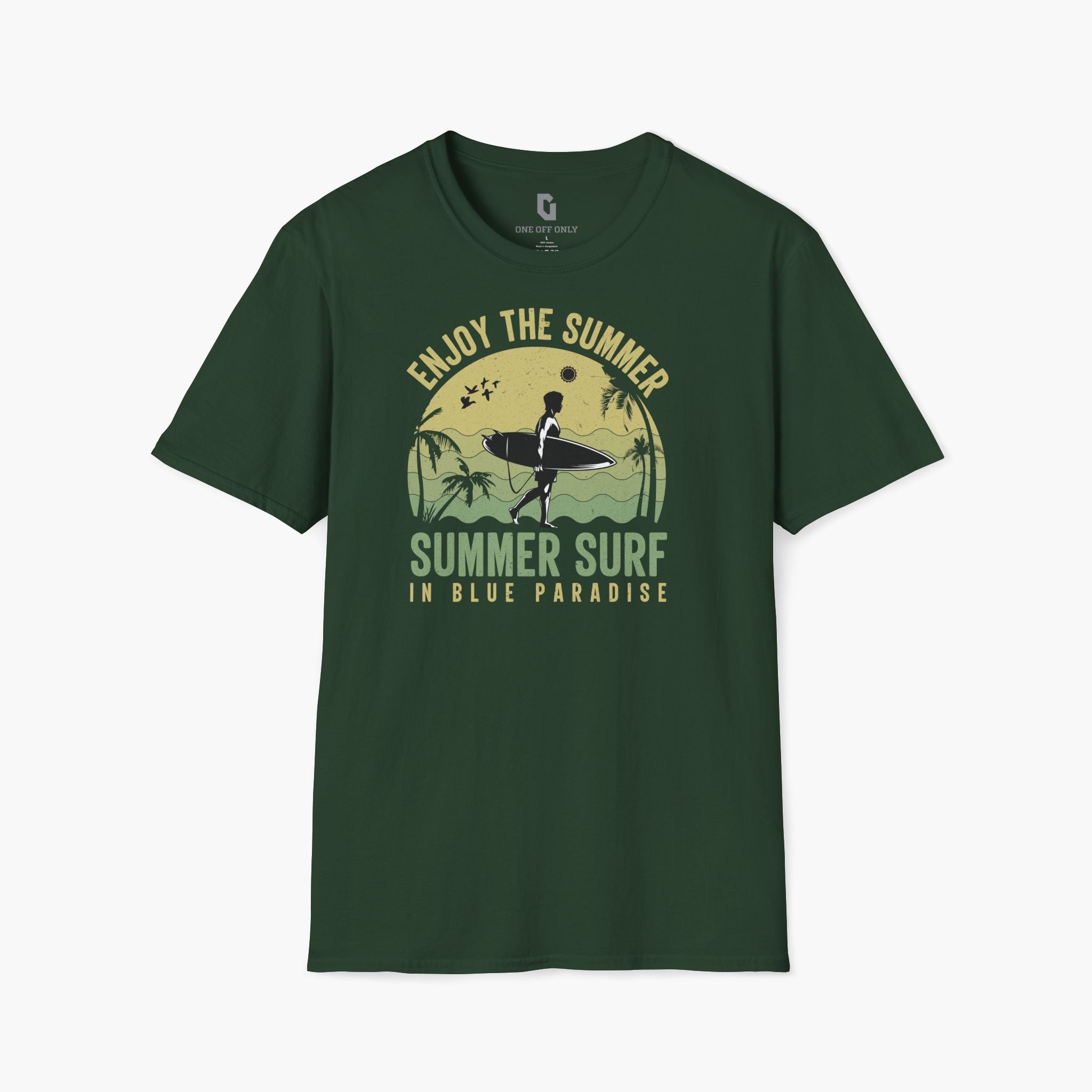 High-quality unisex tee featuring soft, pre-shrunk cotton and a minimalist print