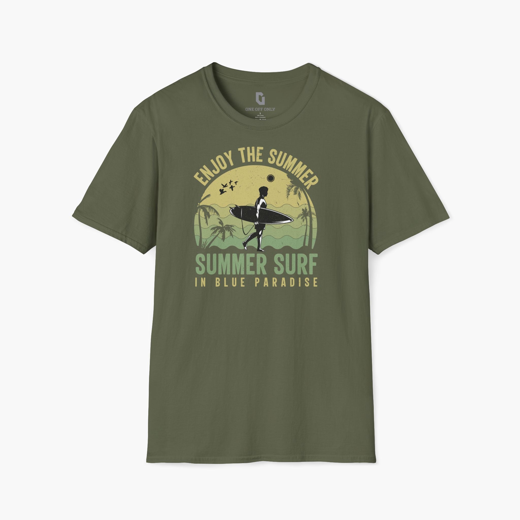 High-quality unisex tee featuring soft, pre-shrunk cotton and a minimalist print