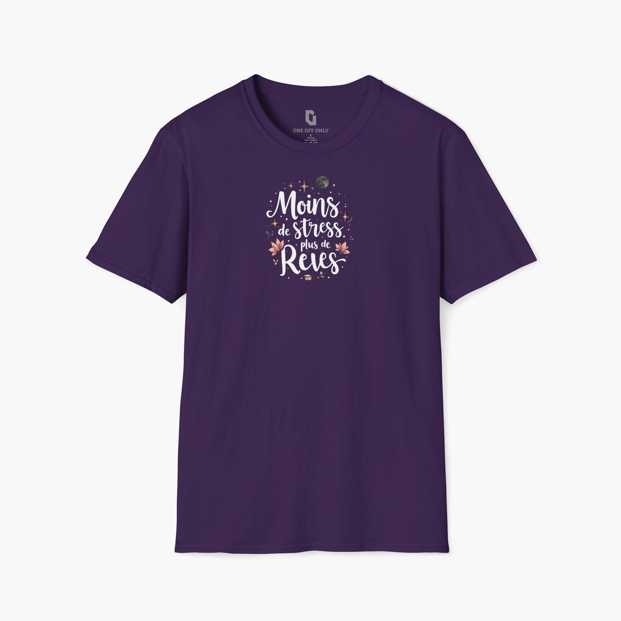 High-quality unisex tee featuring soft, pre-shrunk cotton and a minimalist print