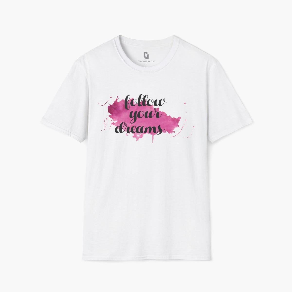 High-quality unisex tee featuring soft, pre-shrunk cotton and a minimalist print