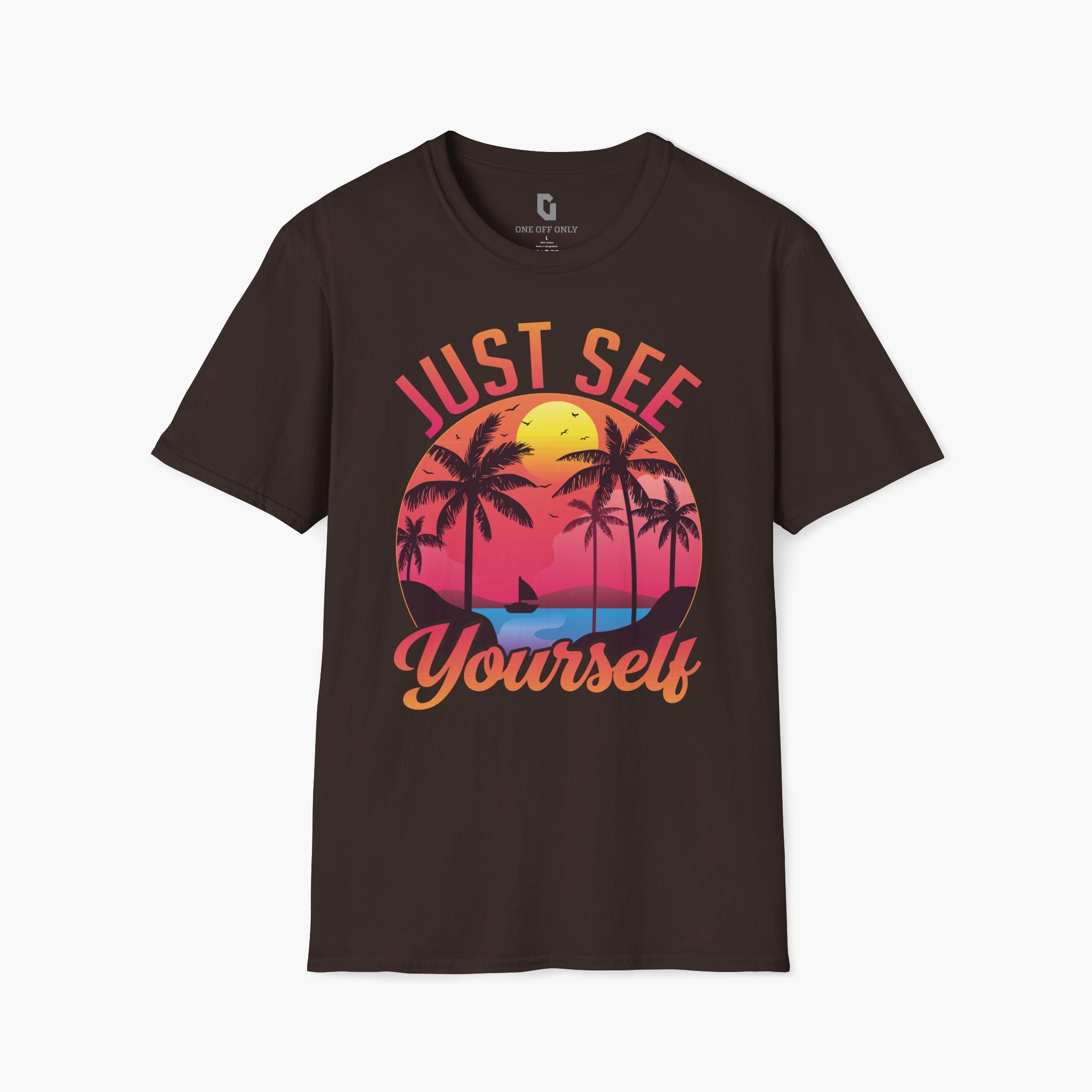 High-quality unisex tee featuring soft, pre-shrunk cotton and a minimalist print