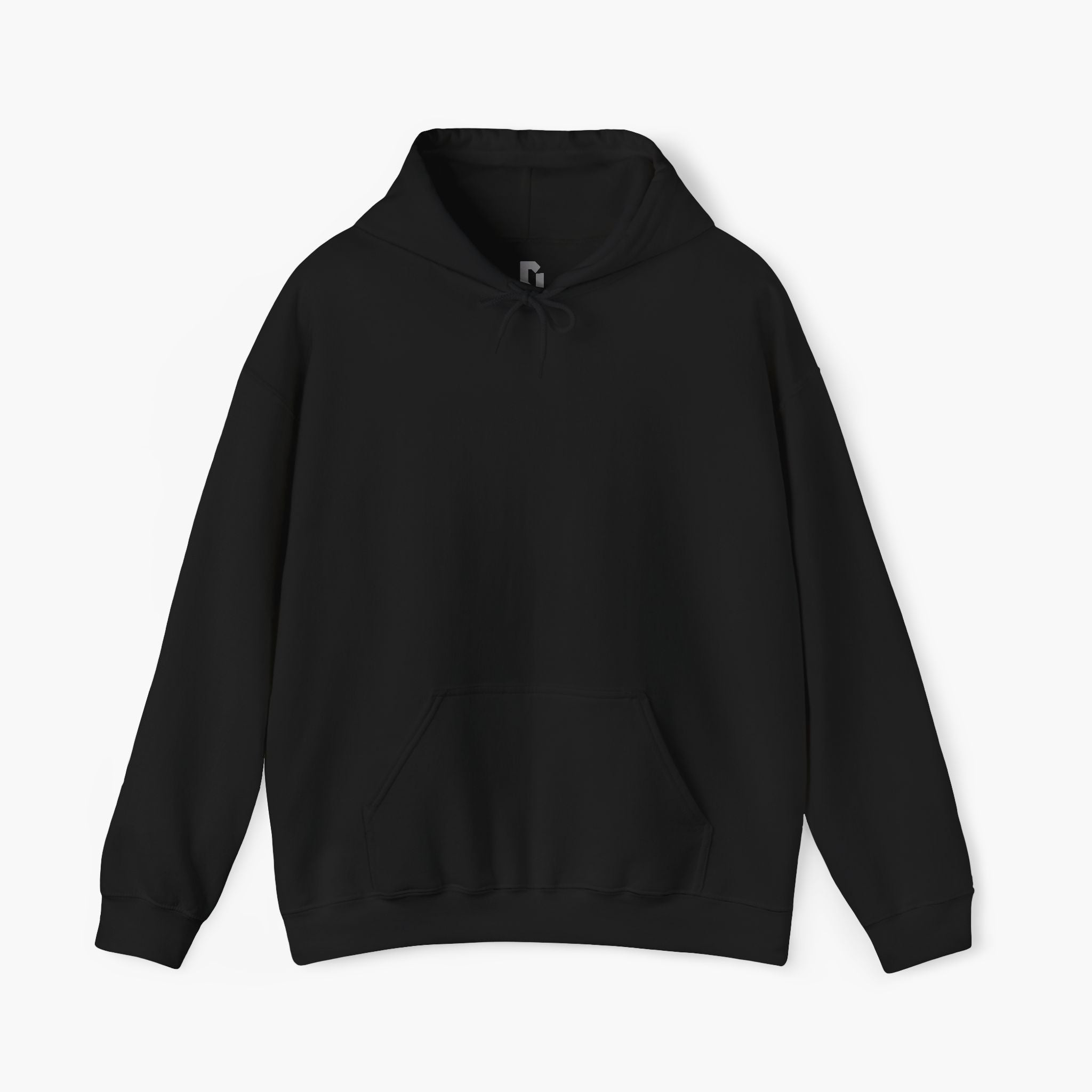 Unisex pullover hoodie made from soft, heavyweight cotton blend with a relaxed fit and clean graphic design