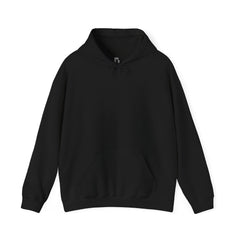 Unisex pullover hoodie made from soft, heavyweight cotton blend with a relaxed fit and clean graphic design