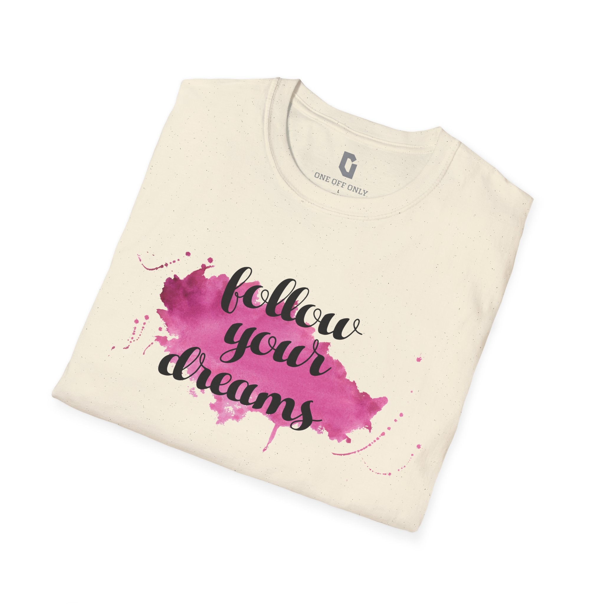High-quality unisex tee featuring soft, pre-shrunk cotton and a minimalist print